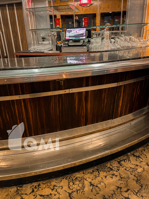 Queen Mary Observation Bar trim restored